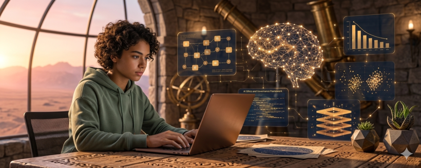 A student building a hands-on AI project in a 1:1 online session